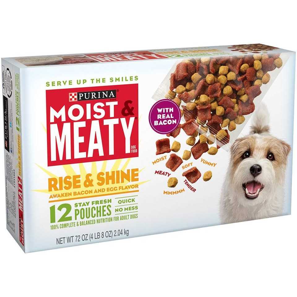 Purina Moist &amp; Meaty Rise &amp; Shine Awaken Bacon &amp; Egg Flavor Canned Dog Food - Pet Supplies online store