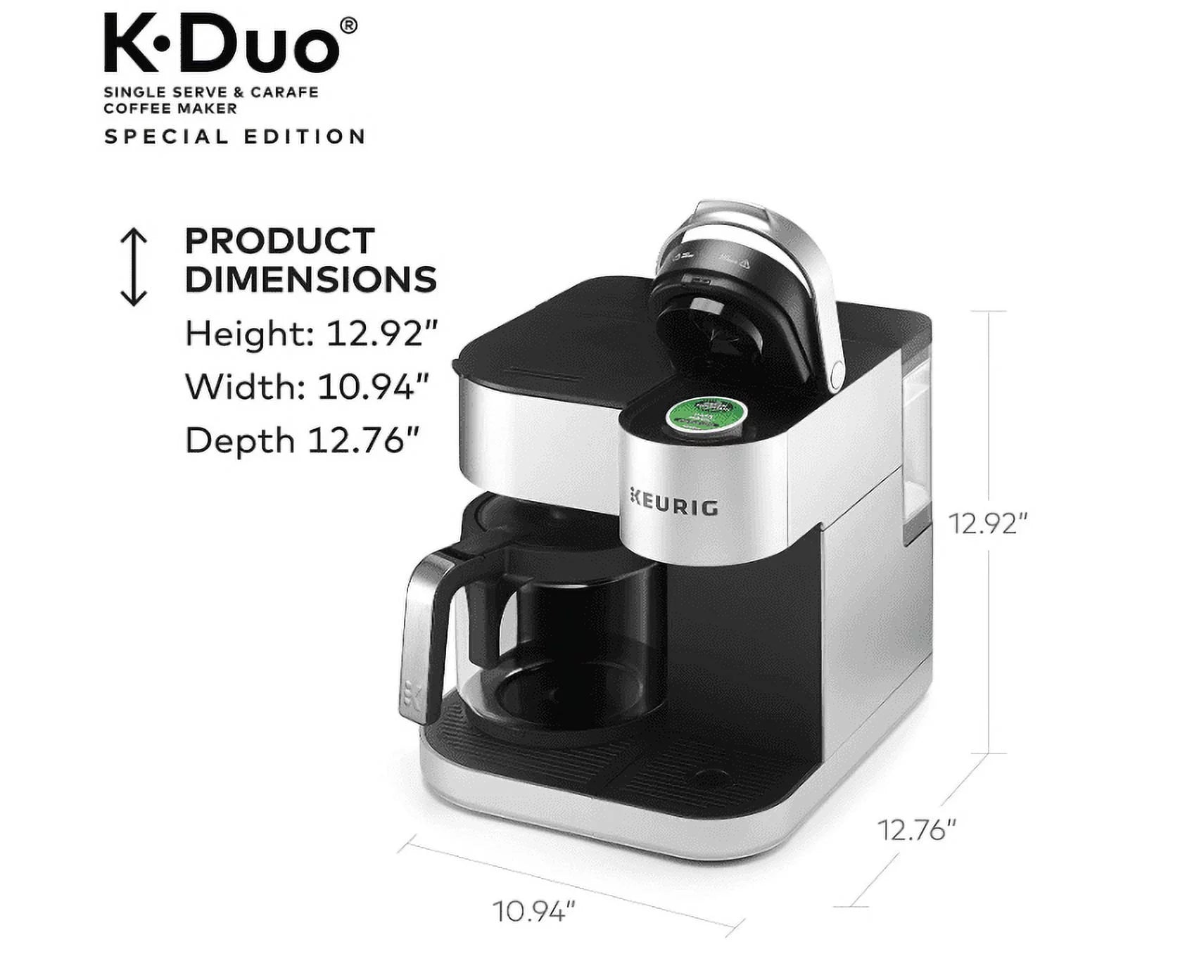 Single Serve and 12-Cup Drip Coffee Maker with K-Cup Pod Compatibility, Silver E8286