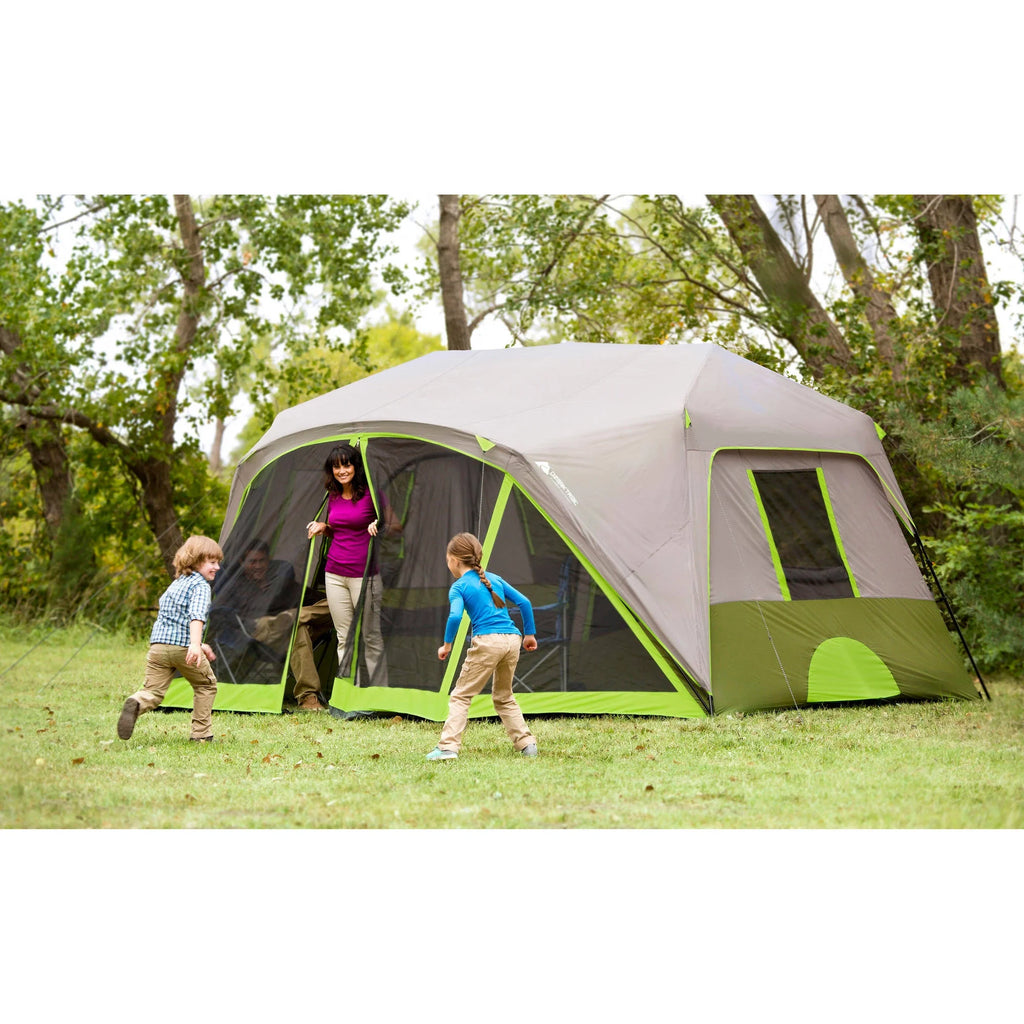 14 x 13.5 ft 9 Person 2 Room Instant Cabin Tent with Screen Room D703349