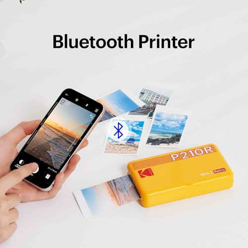 Portable Photo Printer with 68 Sheets Bundle, White I22234