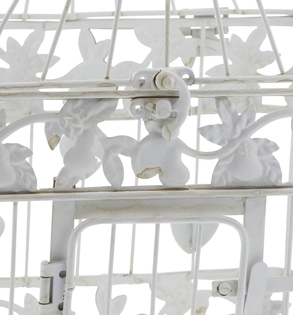 Vintage Metal Birdcage, 22 Inch, White L341146