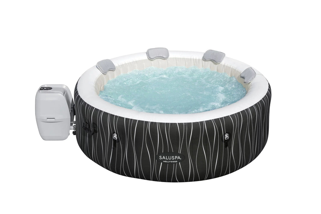 SaluSpa 77" x 26" Hollywood 240 Gal. Inflatable Hot Tub with LED Lights, 104˚F Max Temperature