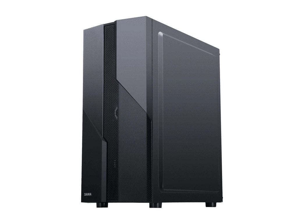 Black USB 3.0 Steel Tempered Glass ATX Mid Tower Gaming Computer Case with 4 x 120mm LED Fans E5174