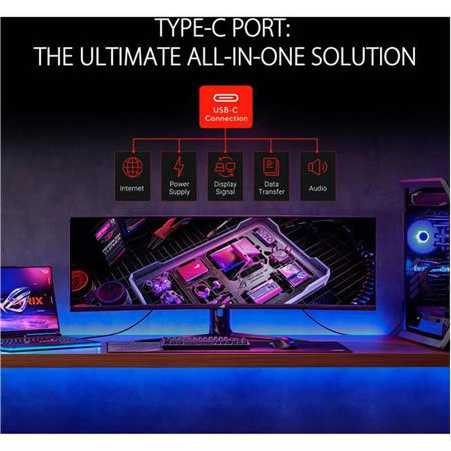 49" Ultra-wide Curved HDR Gaming Monitor, Dual QHD 165Hz O458