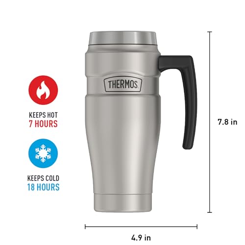 16 oz Vacuum-Insulated Travel Mug, Midnight Blue I77136