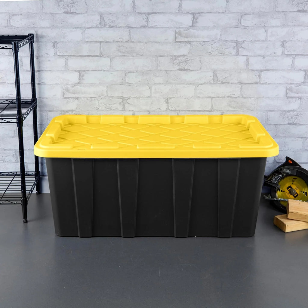 Stackable Storage Bin with Lid, 4-Pack T340138
