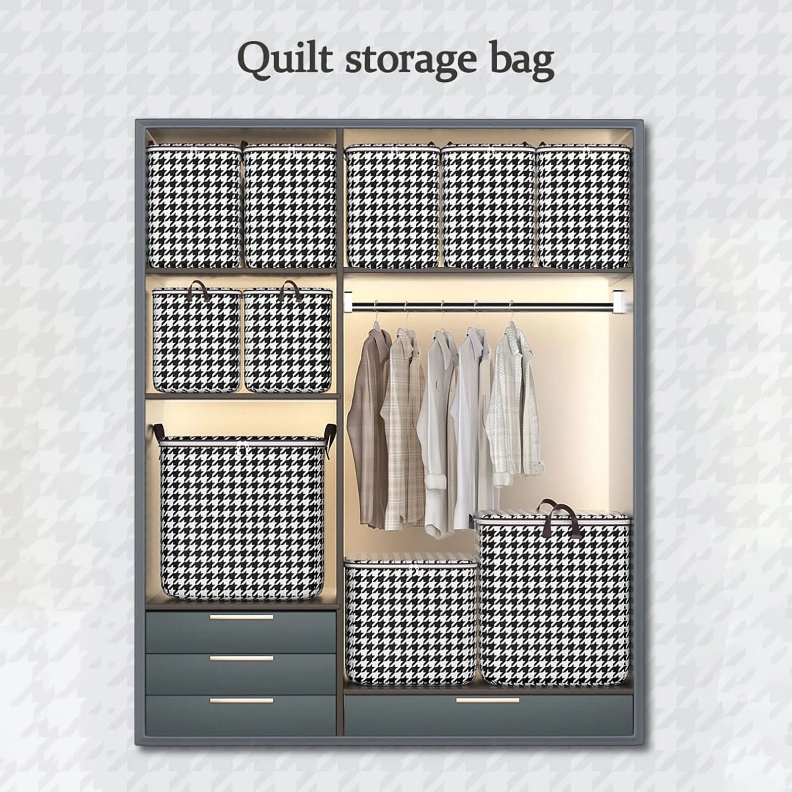 Portable Wardrobe Storage Bags with Wheels Q479278