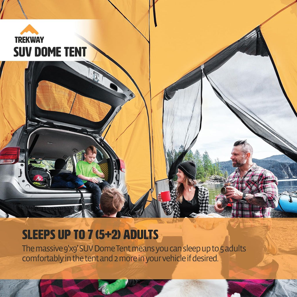 Waterproof Instant Camping Tent for SUV, 9 x 9 ft, Sleeps 7 Z406