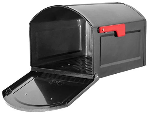 Galvanized Steel Post Mounted Mailbox, Pewter M482376