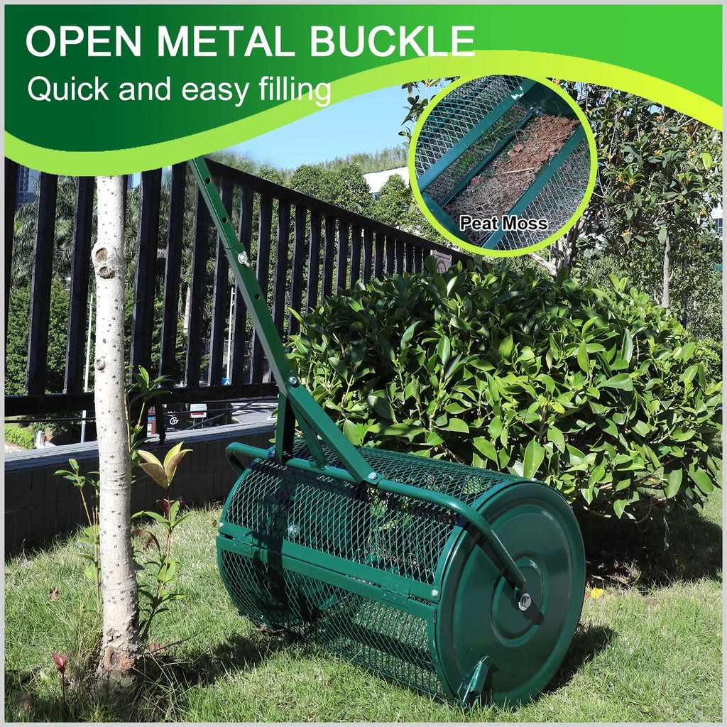 Compost Spreader with T-Shaped Handle for Lawn and Garden X42412