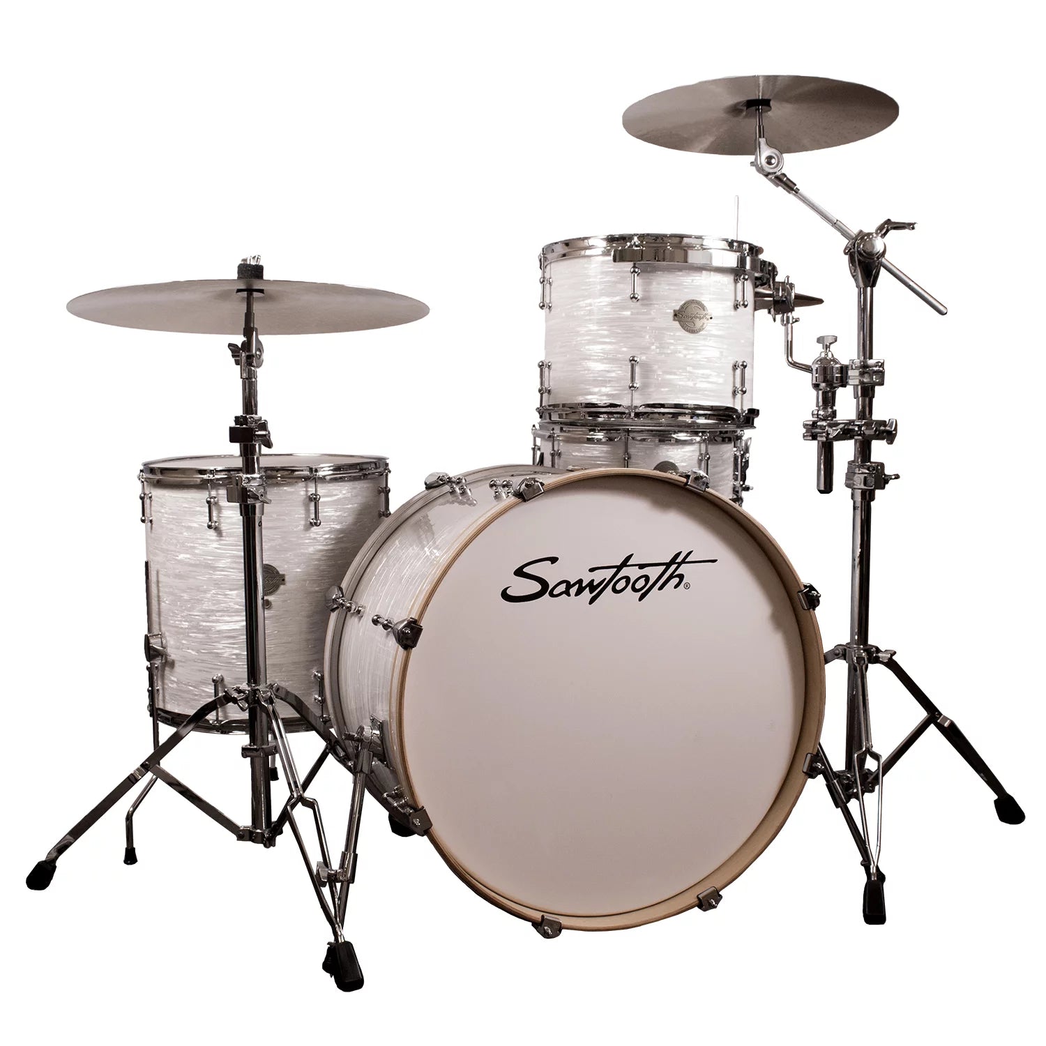 4-Piece Drum Shell Pack with 24" Bass Drum, White Oyster V572357