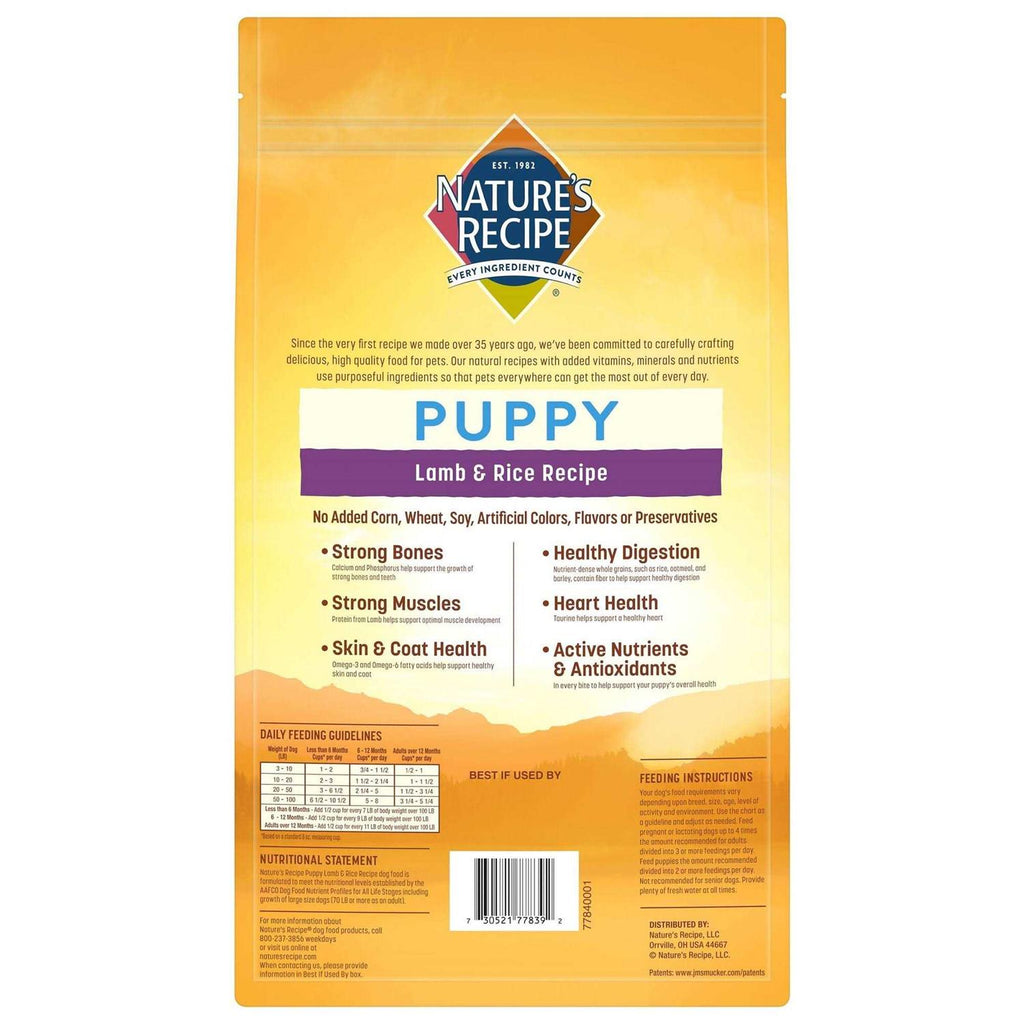 Puppy Dry Dog Food Lamb & Rice K48164
