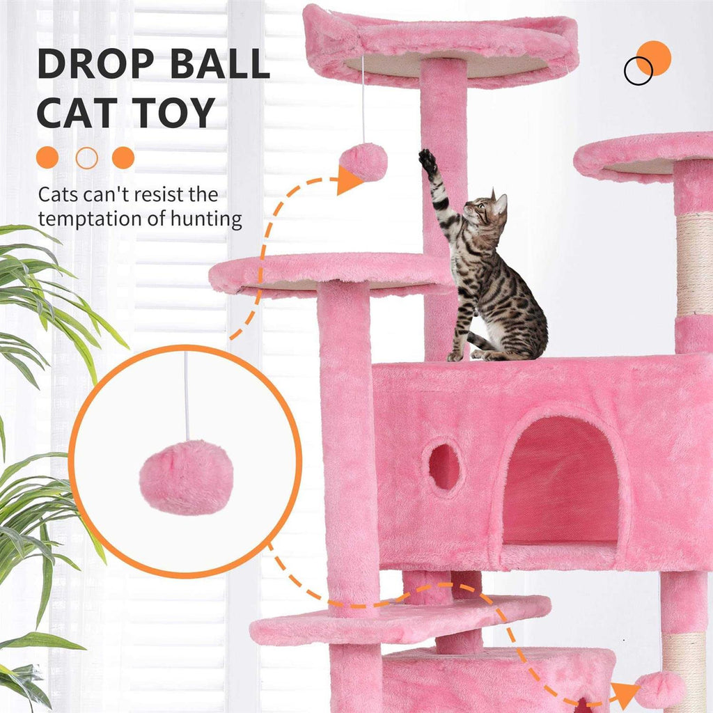Cat Tree Tower with Scratching Posts and Cat Condo U293