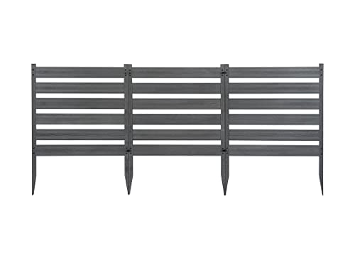 No-Dig Vinyl Garden Fence Kit 2ft H x 2ft W, 3 Panels X9757