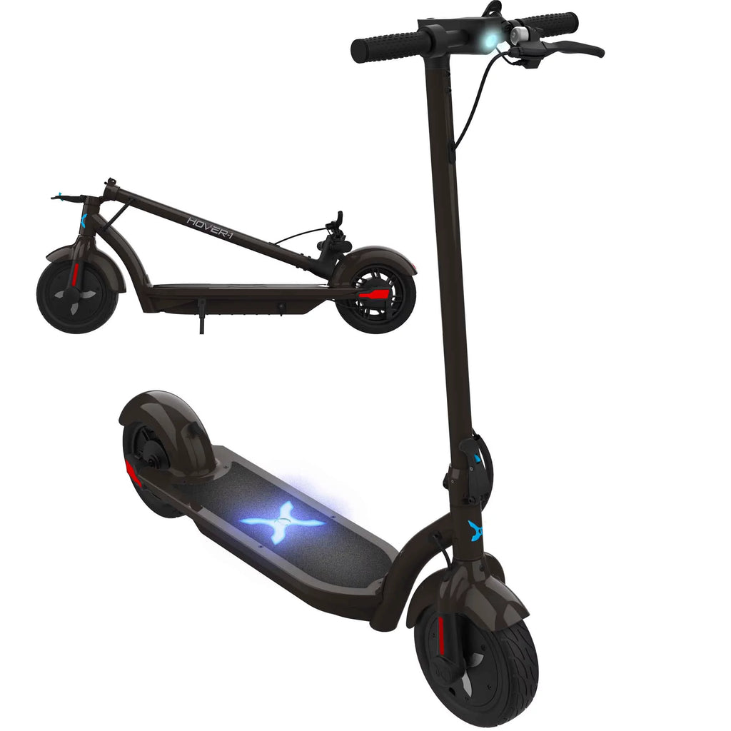 Electric Scooter, 18 mph Speed, 264 lb Max Weight, Black L100