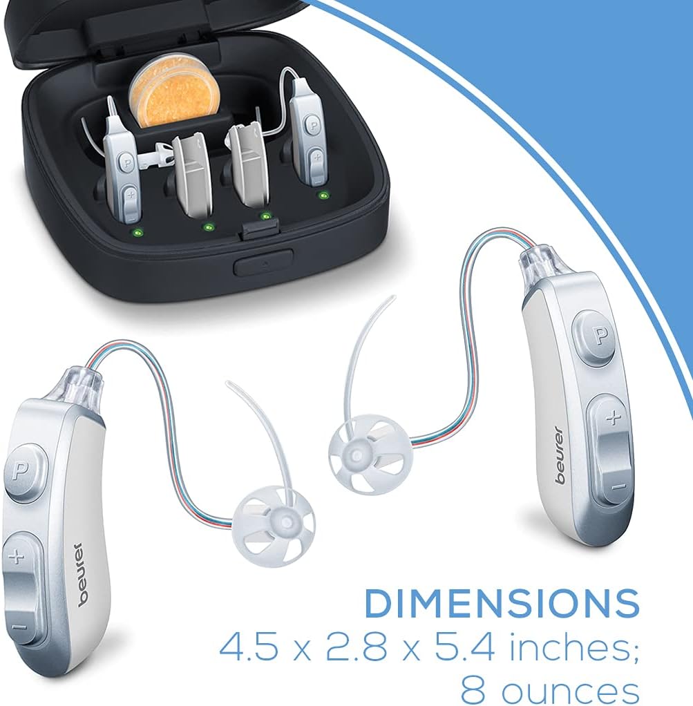 Digital Hearing Amplifier for Seniors, Adjustable Sound, Grey Z193