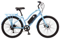 Schwinn 26" EC1 Electric Cruiser Bike for Adults, 7 Speeds, 250w Motor, Blue Ebike