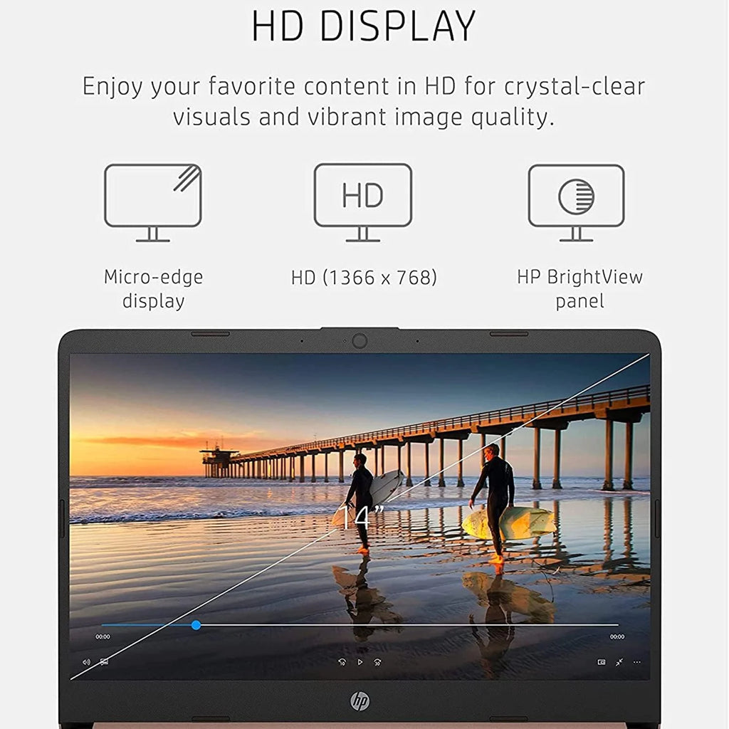 14" Ultralight Laptop, Intel Celeron Quad-Core, 16GB RAM, 64GB eMMC, Windows 11, Pink S7584