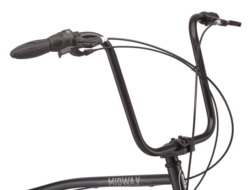 Men's cruiser bike, 29-inch wheels, 7 speeds, black H354974