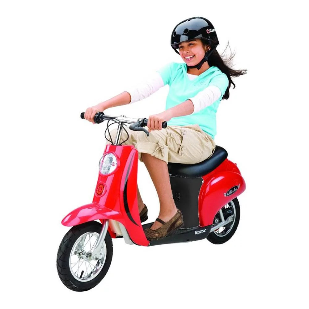 Miniature Euro 24V Electric Retro Scooters, Blue & Red Z77858