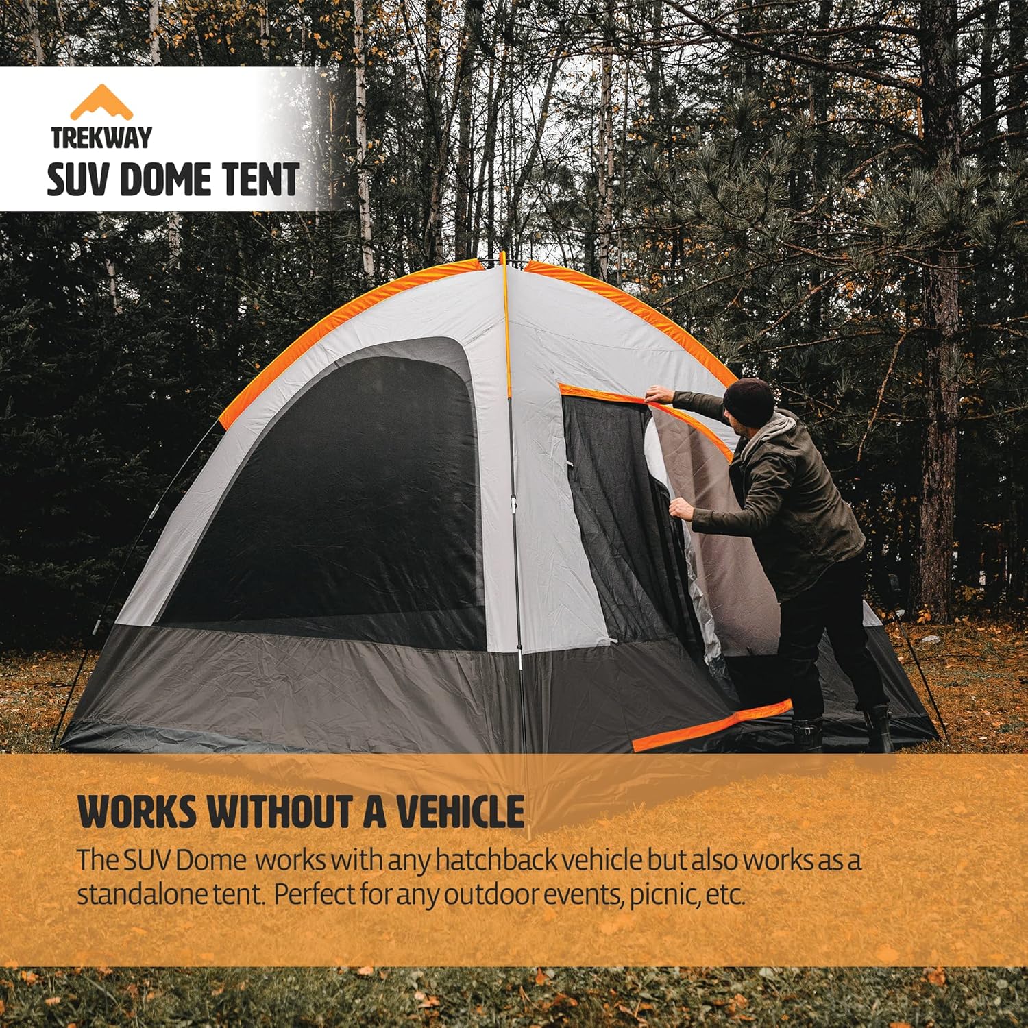 Waterproof Instant Camping Tent for SUV, 9 x 9 ft, Sleeps 7 Z406