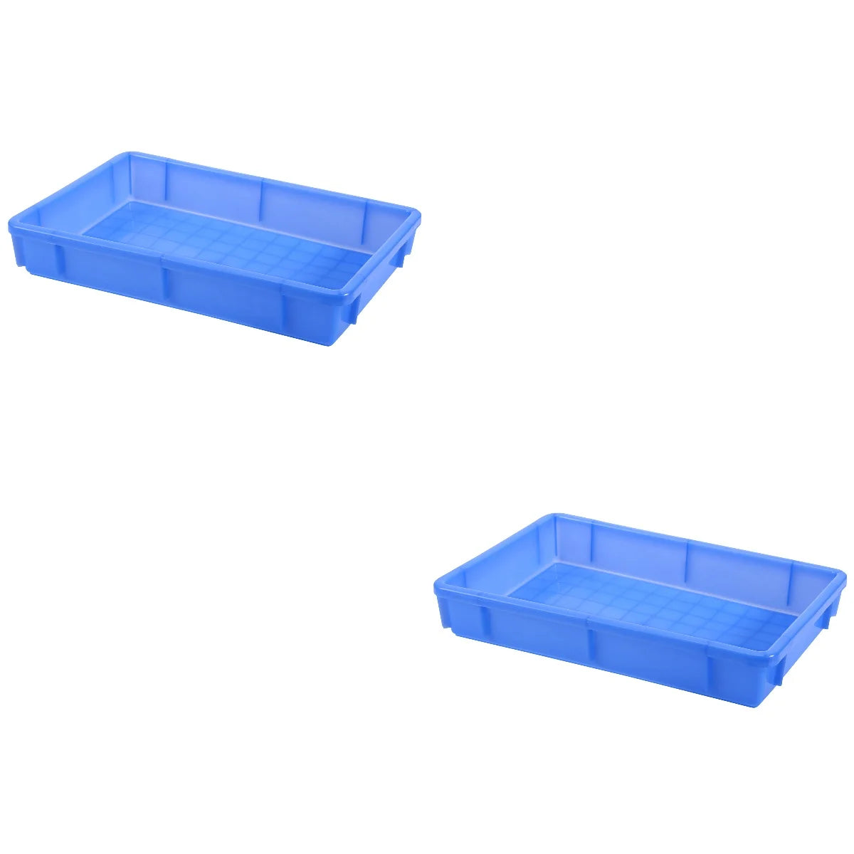 Plastic Warehouse Storage Box with Lids, 2-Pack Z2213