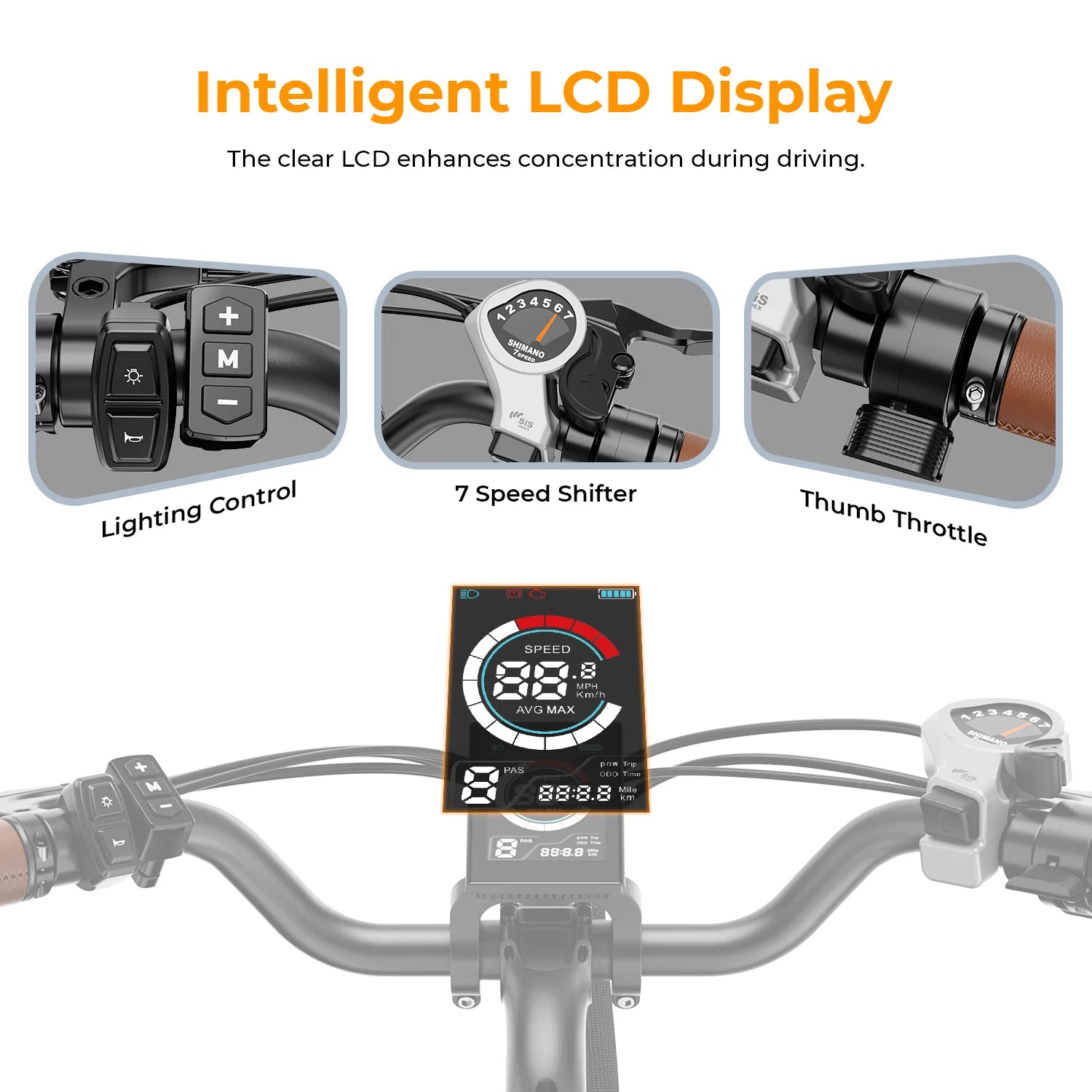 Electric Bike 500W City Cruiser with Removable Battery, 26" Commuter Bicycle for Adults H3602