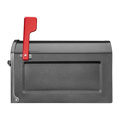 Galvanized Steel Post Mounted Mailbox, Pewter M482376
