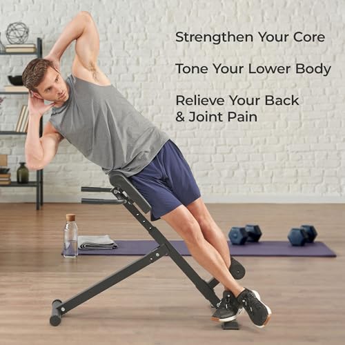 Roman Chair Hyperextension Bench for Glute, Hamstring and Lower Back D68631