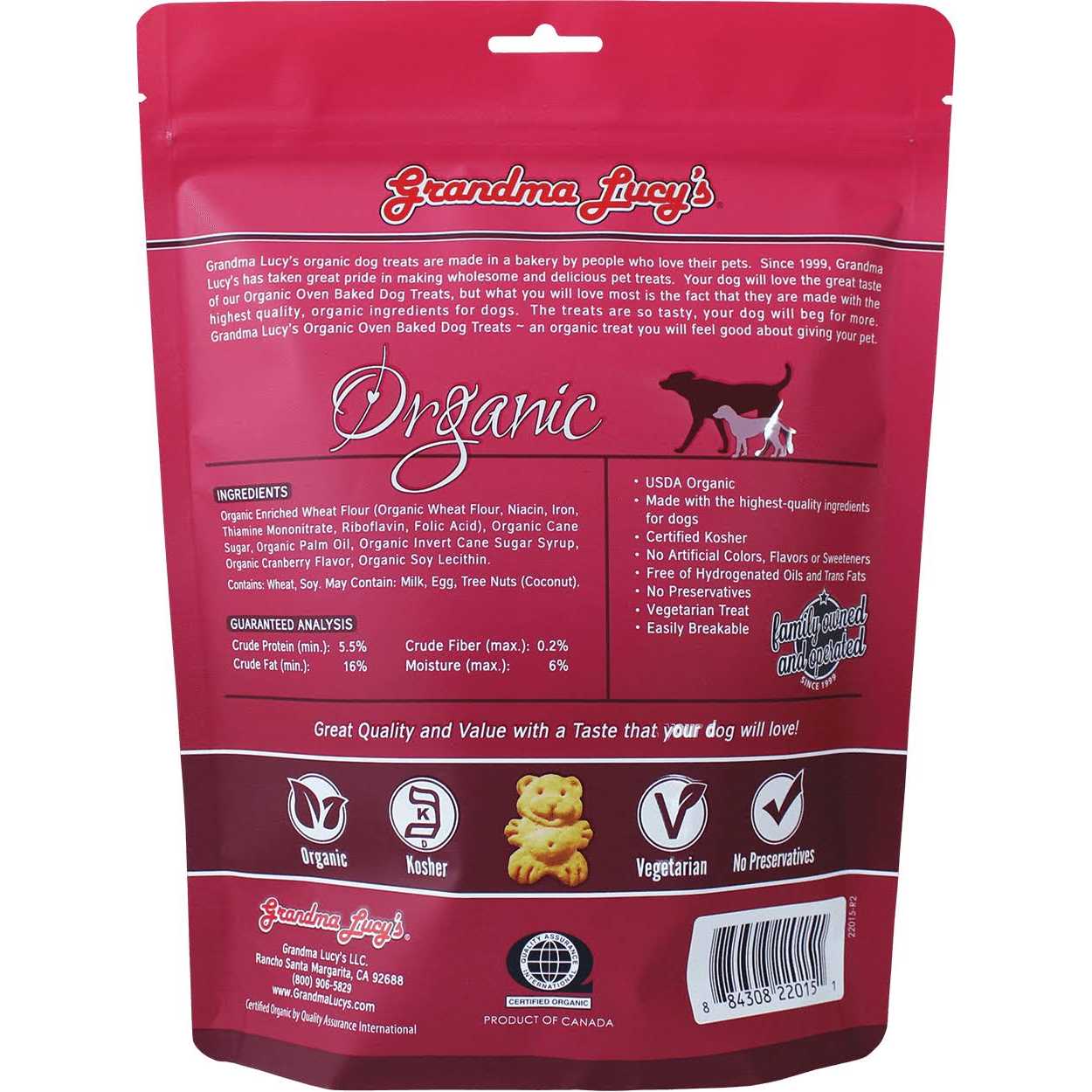 Organic Cranberry Oven Baked Dog Treats N616966