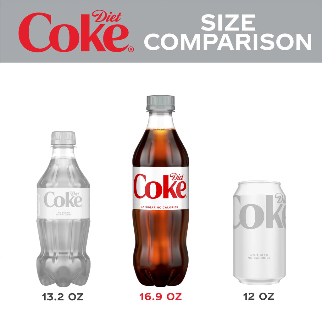 Diet Soda Soft Drink, 16.9 fl oz, 24 Pack R76243