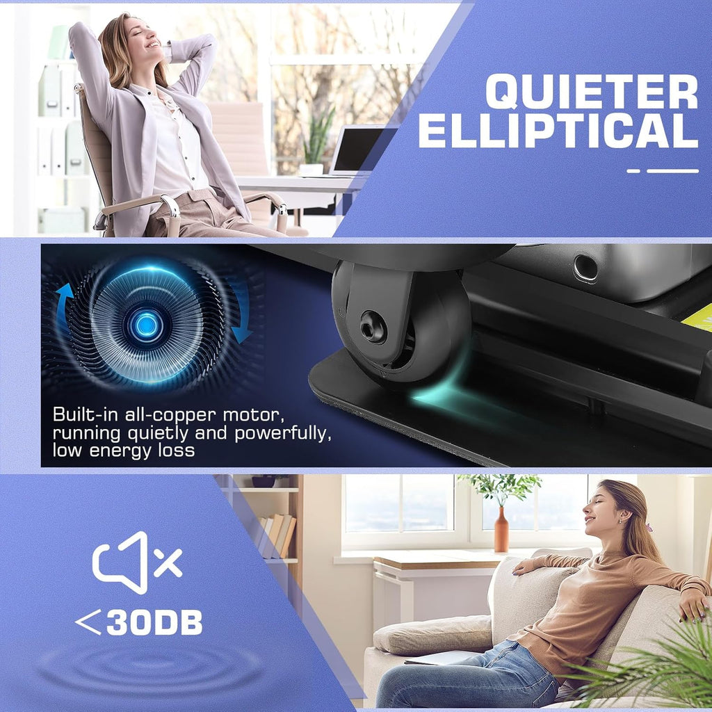 Under Desk Elliptical with Fitness App and LCD Display Y8364