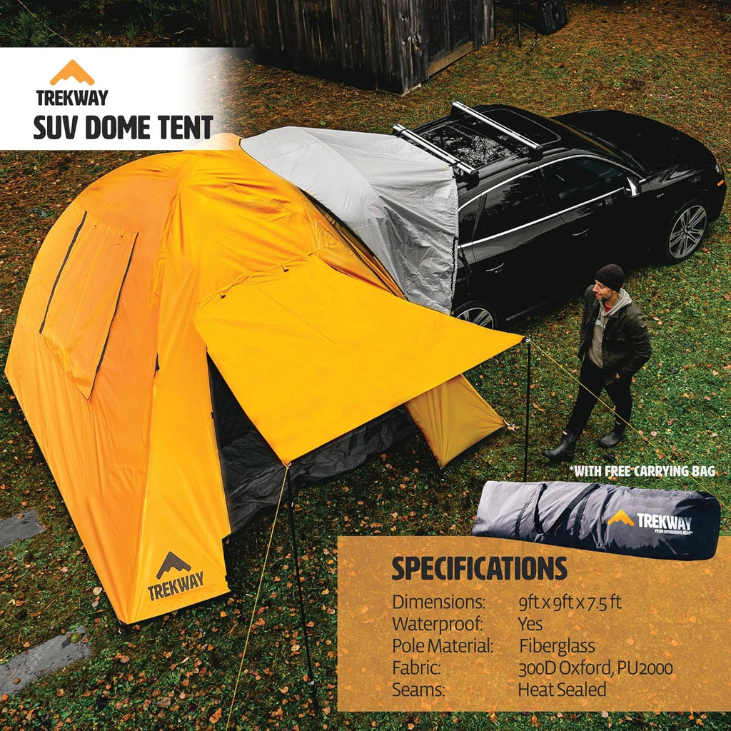 Waterproof Instant Camping Tent for SUV, 9 x 9 ft, Sleeps 7 Z406
