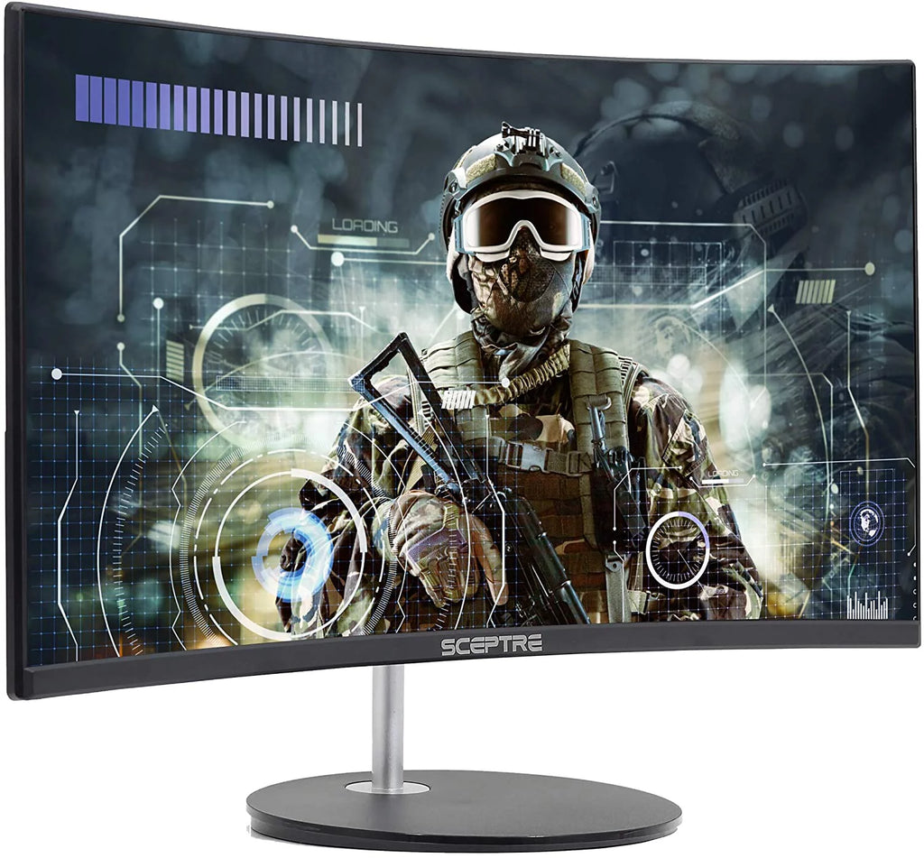 24" Curved 75Hz Gaming LED Monitor Full HD 1080P HDMI VGA Speakers, VESA Wall Mount Ready I558474