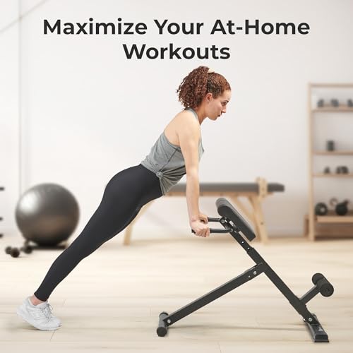 Roman Chair Hyperextension Bench for Glute, Hamstring and Lower Back D68631