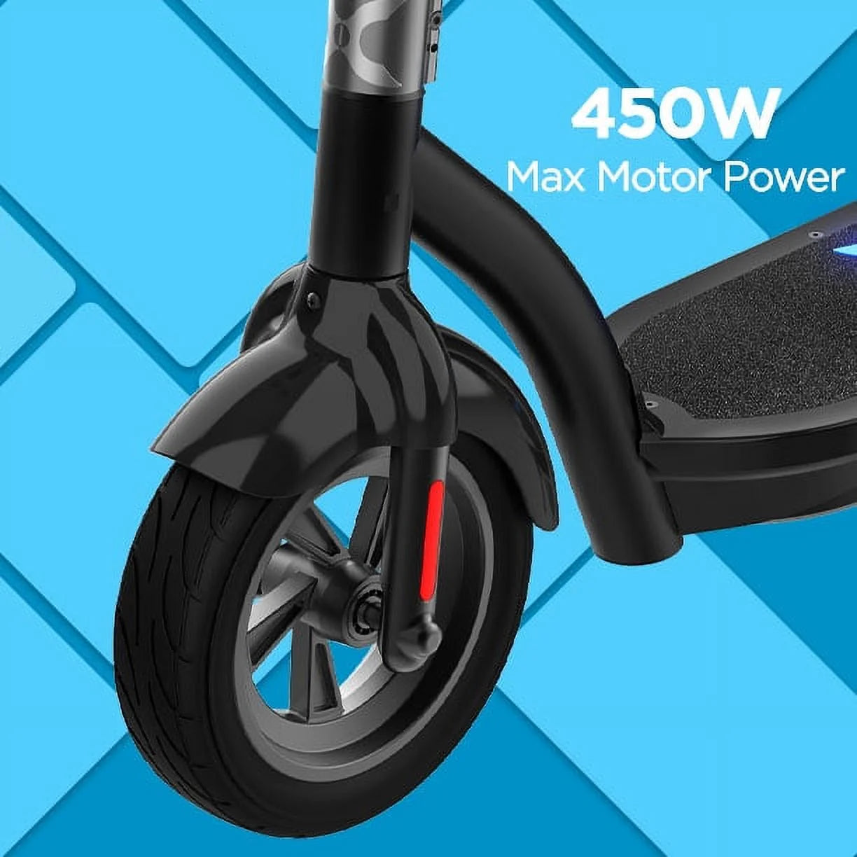 Electric Scooter, 18 mph Speed, 264 lb Max Weight, Black L100