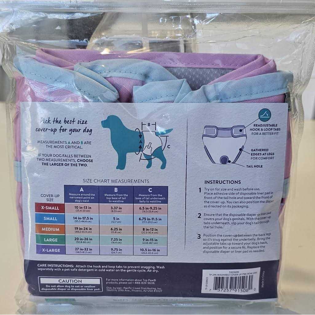 Washable Pink Diaper Cover Ups for Pets S844561
