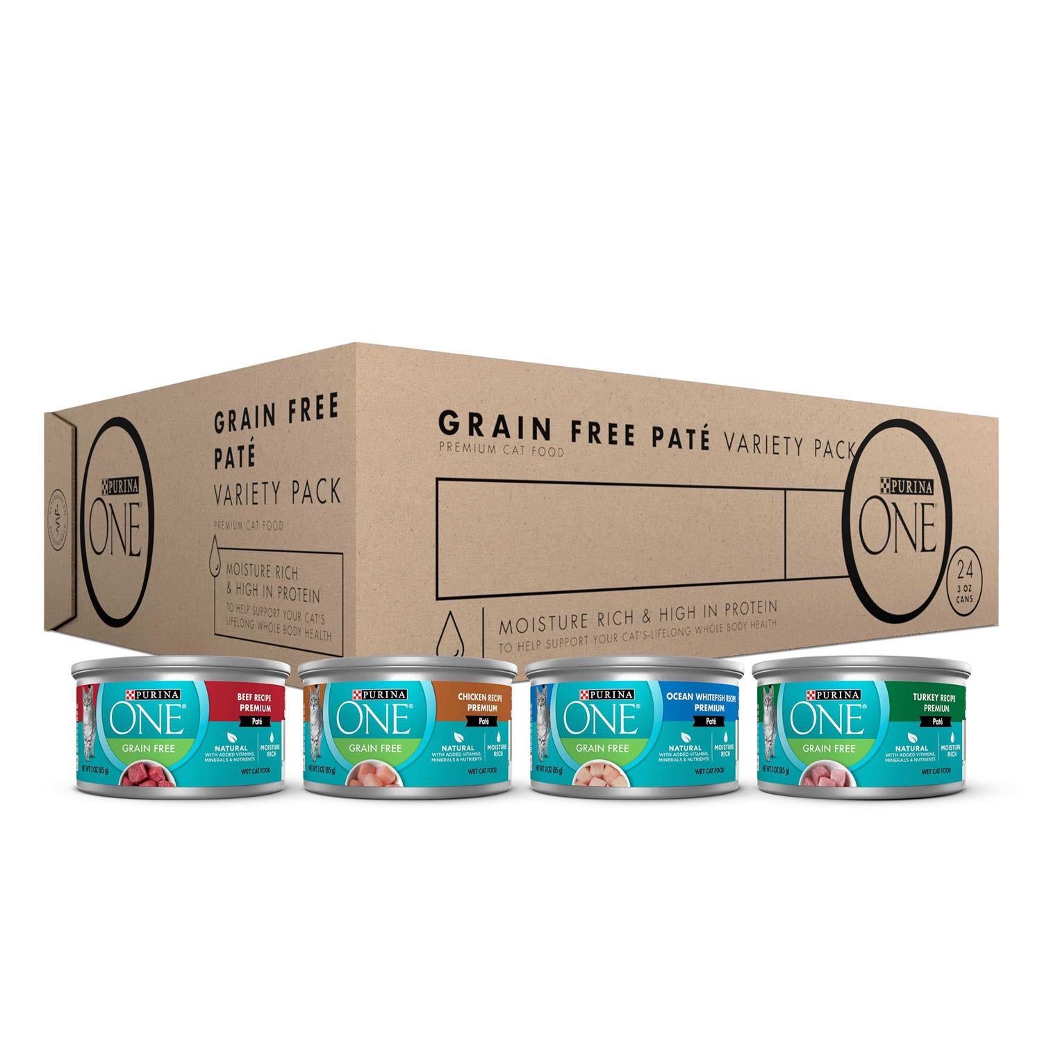 Purina ONE High Protein Grain Free Pate Wet Cat Food Variety Pack - Pet Supplies online store