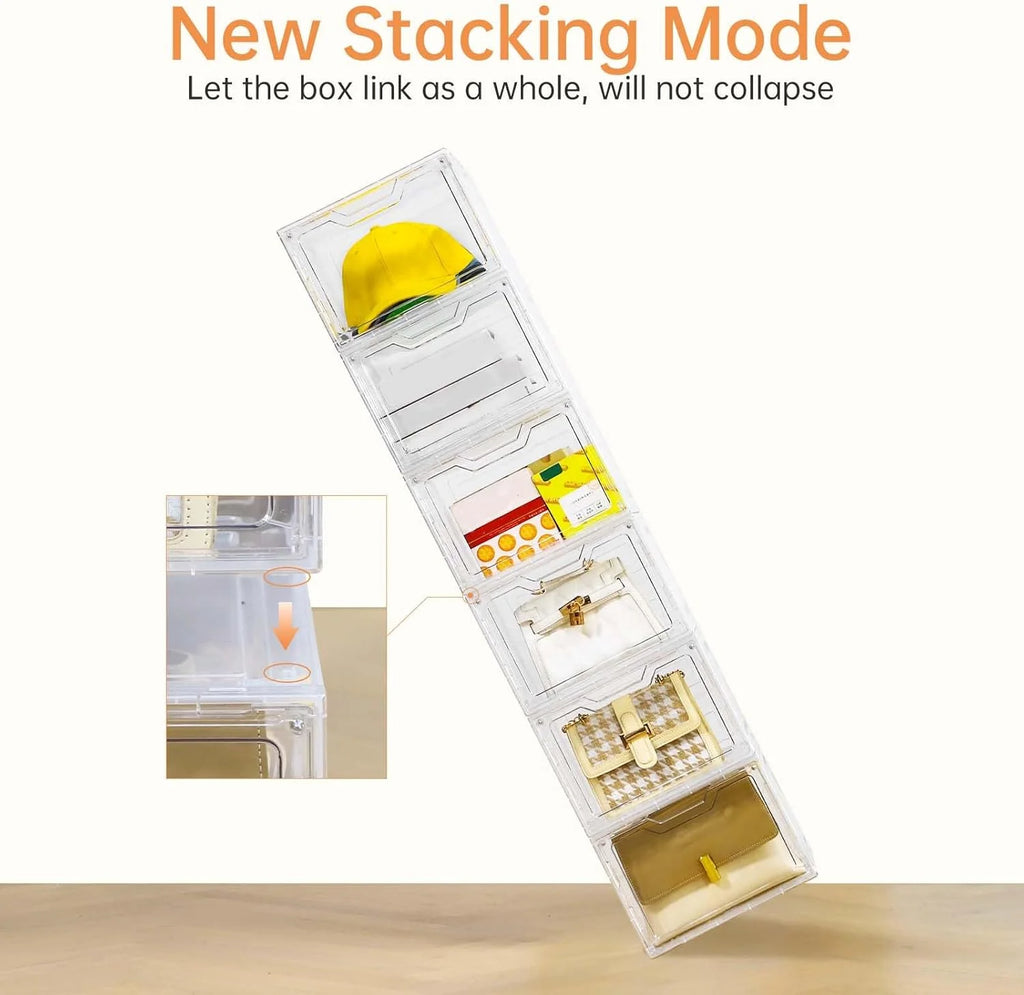 Stackable Clear Plastic Storage Bins with Lids G80963