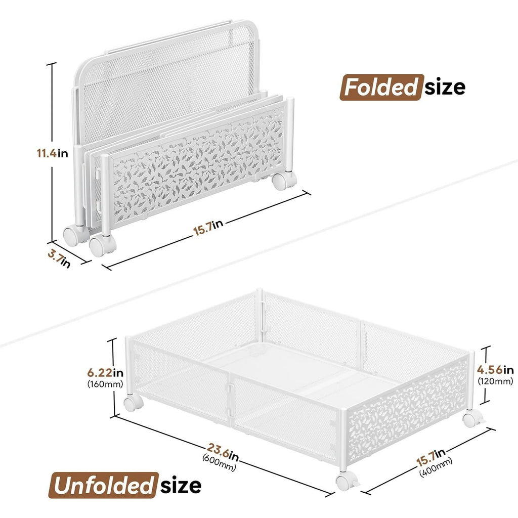 Under Bed Storage Containers with Wheels, 2 Pack U520266