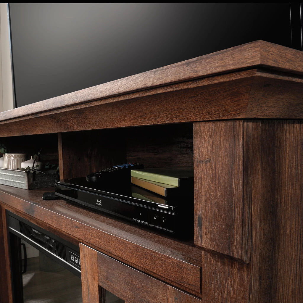 Rustic Fireplace TV Stand for TVs up to 50", Vintage Oak Finish H9192