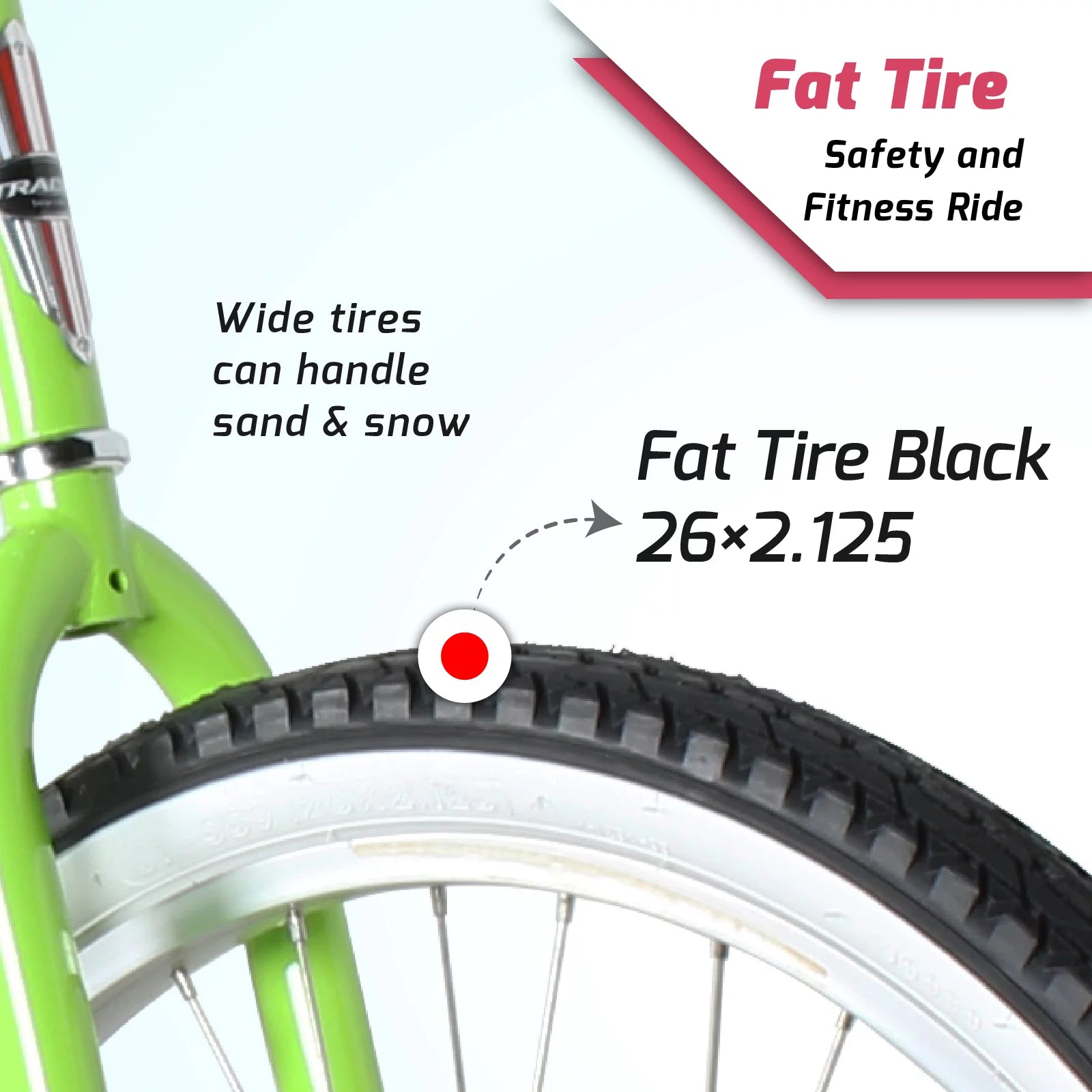 26 Inch Beach Cruiser Bike for Adult, Steel Frame, Coaster Brake S9101