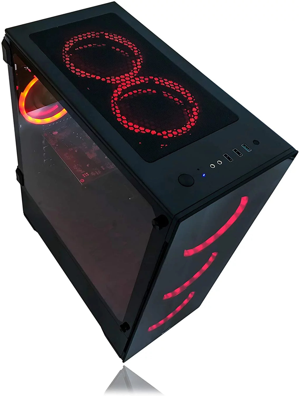 Gaming PC Desktop Computer Intel 3.70GHz 16GB RAM 512GB SSD WiFi RX 580 8GB Windows 11 RGB T124