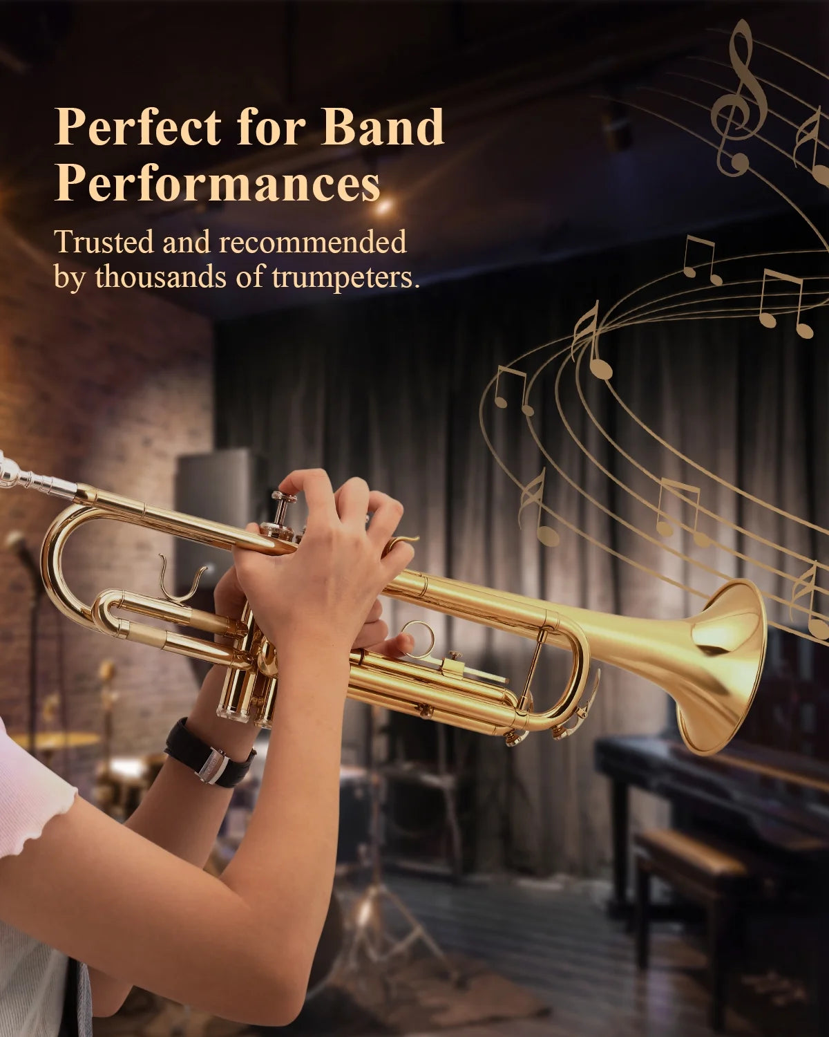 Bb Standard Brass Trumpet with Case P7061