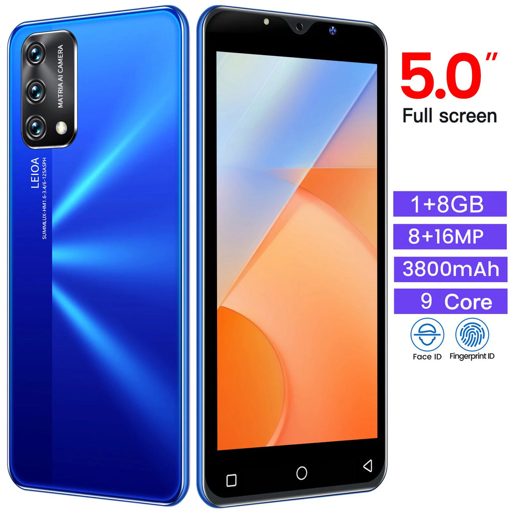Unlocked Smartphone Dual SIM 5 Inch 3800mAh Face ID Fingerprint GSM 3G X930