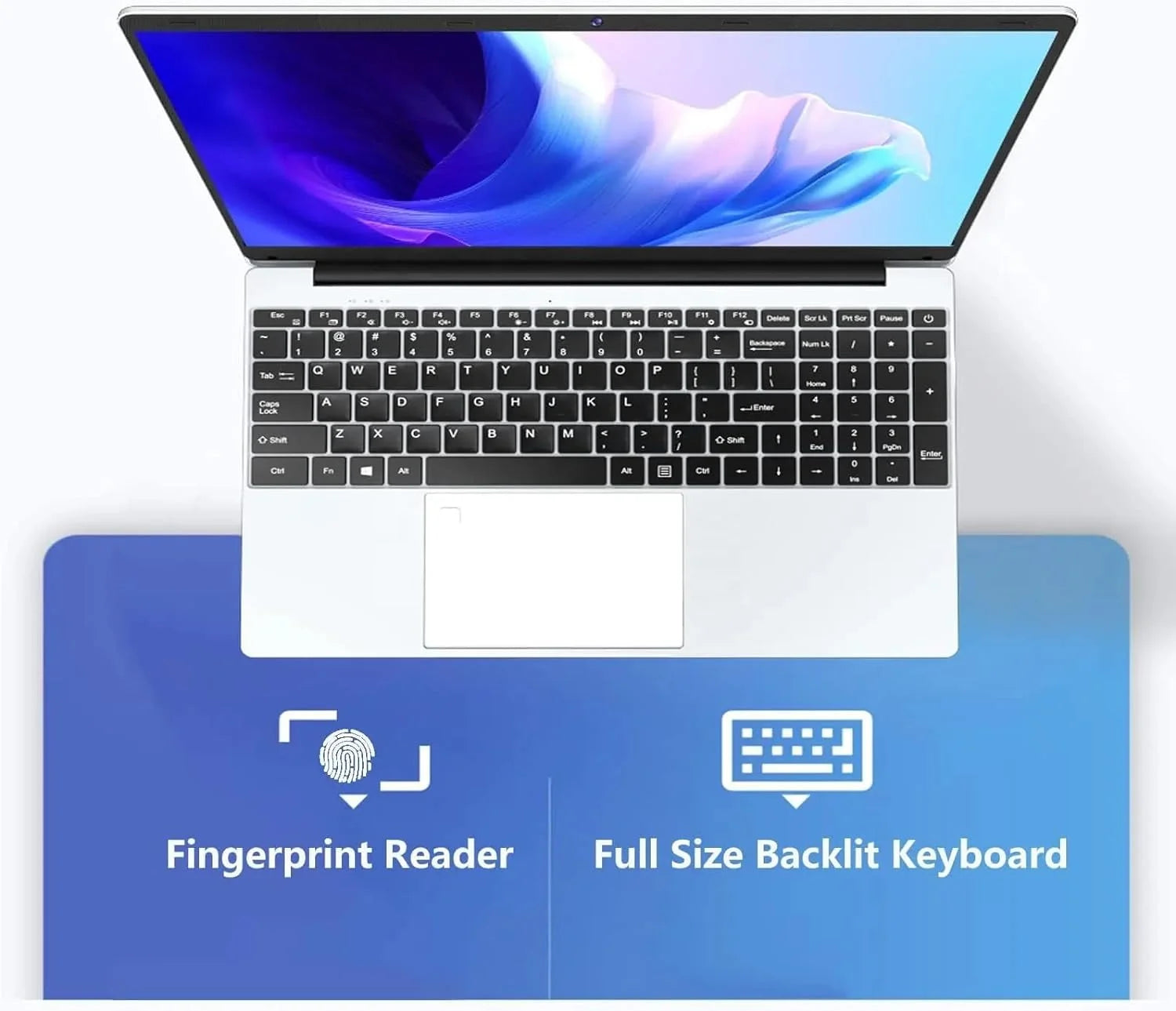 15.6" Laptop, Intel Quad-Core, 8GB RAM, 512GB SSD, Win 11 Pro Z4519