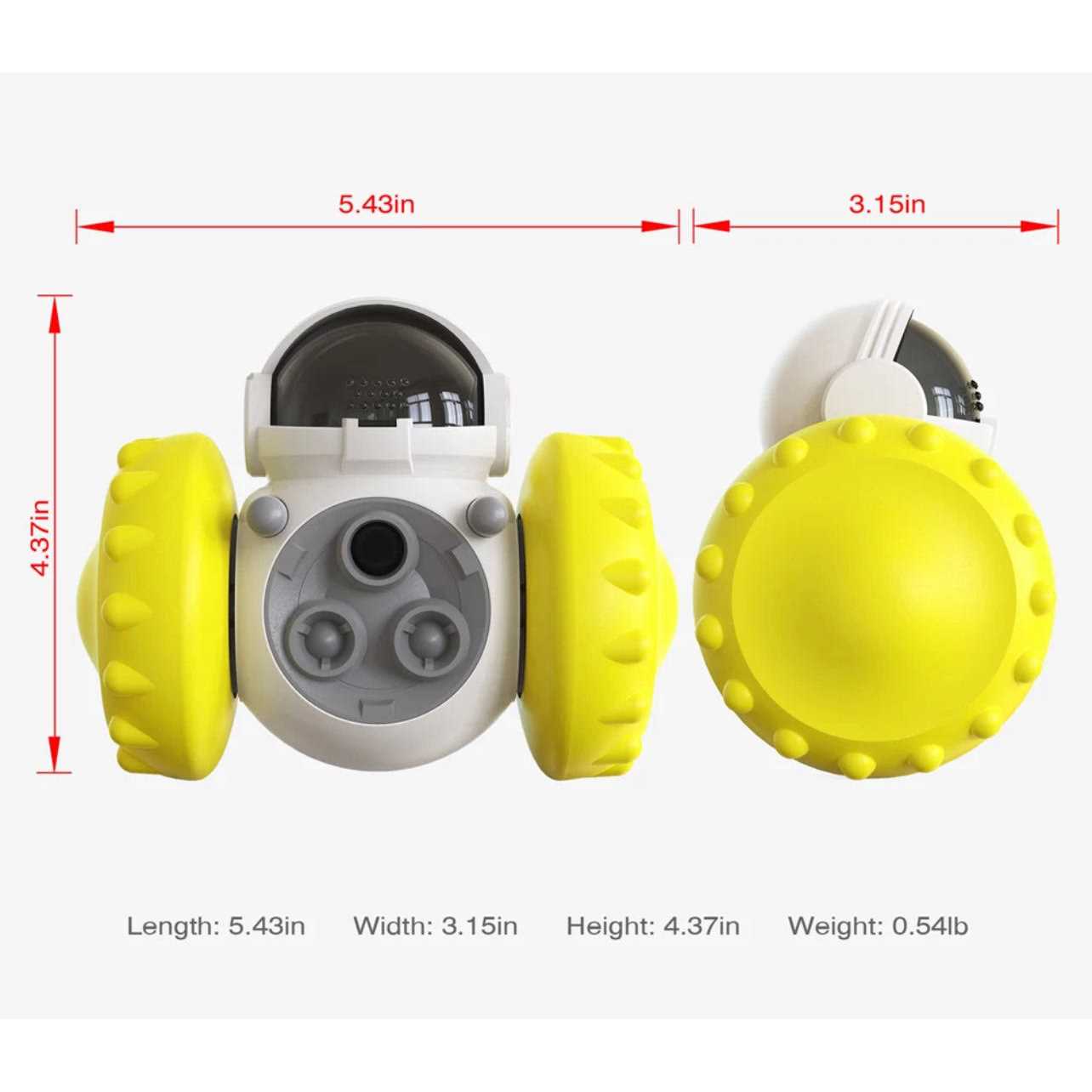 Robot Shaped Treat Dispenser Push Toy for Pets T595514