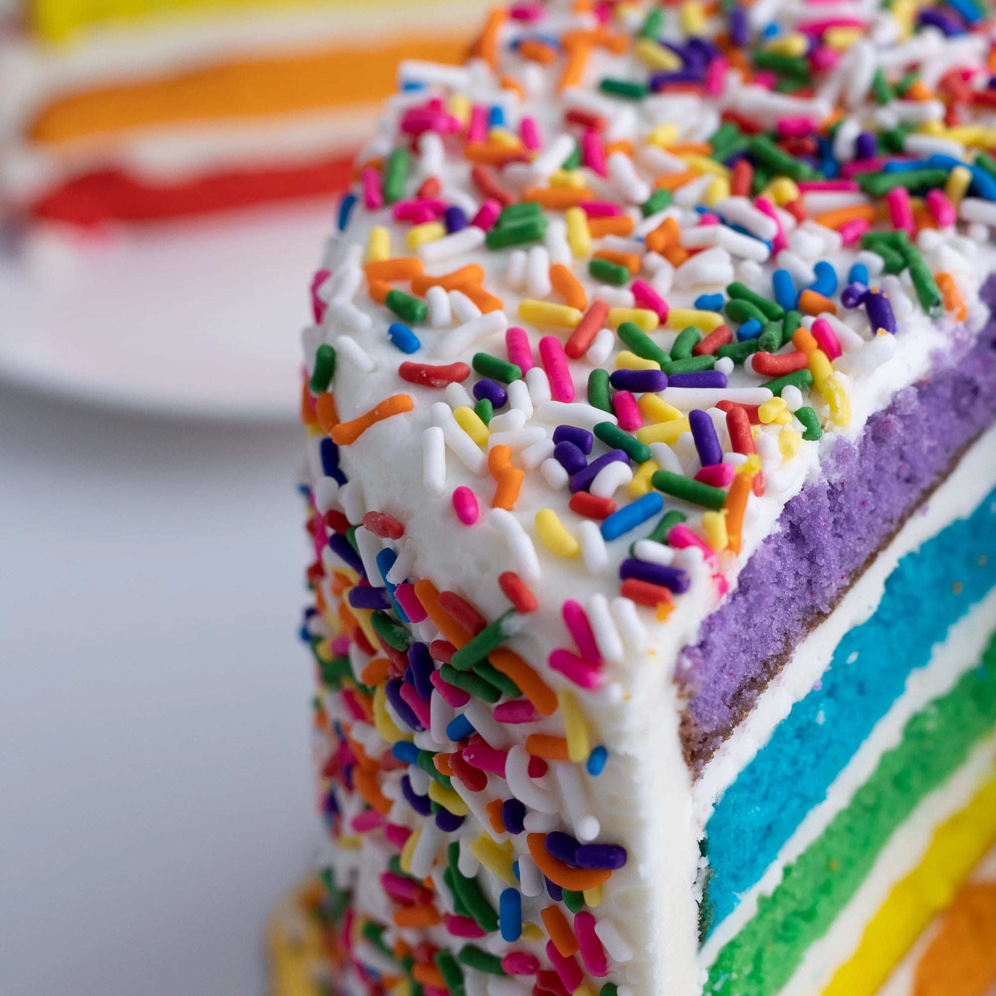Vanilla Rainbow Cake, 6" Size, Serves 6 to 8 J48858