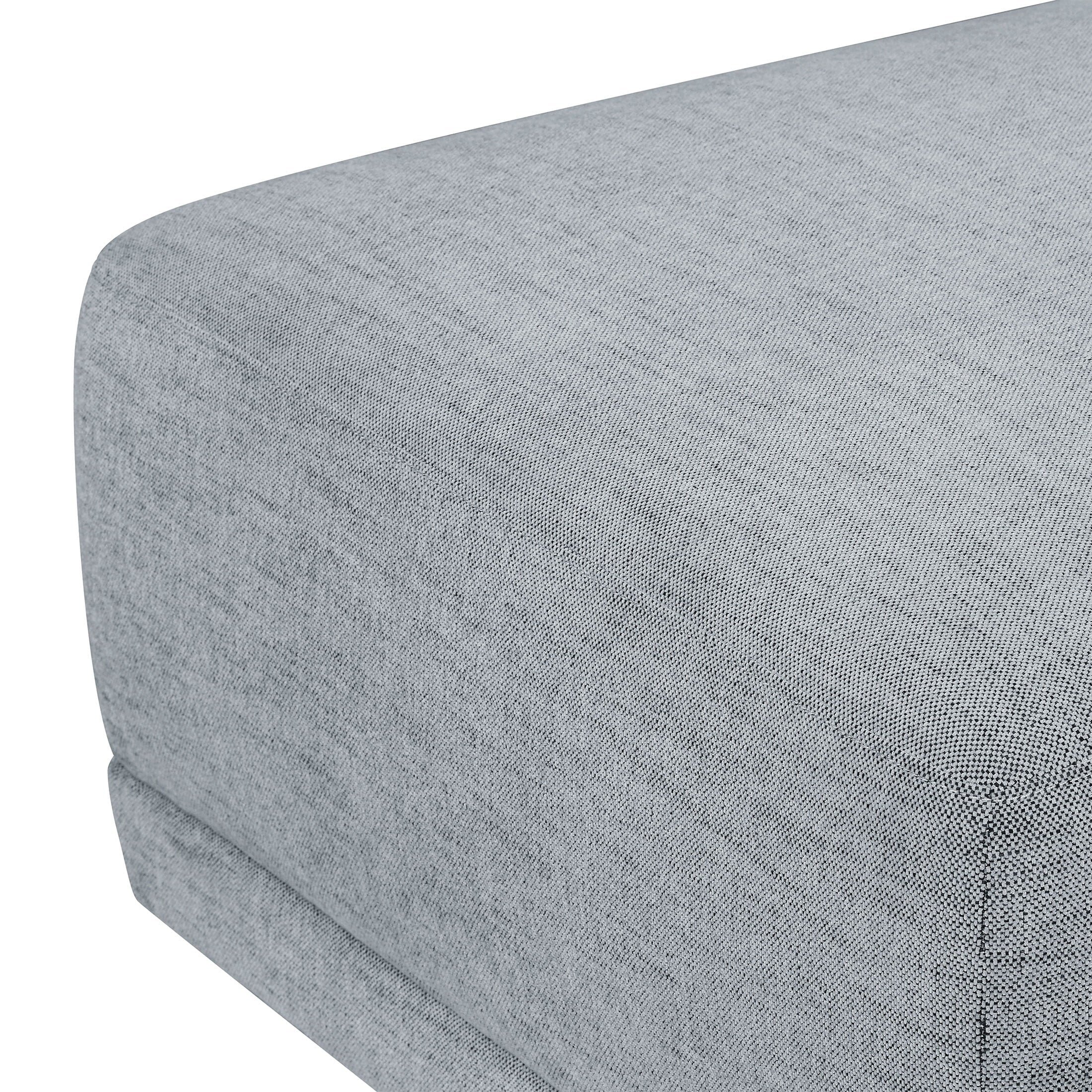 Modular Sectional Sofa with Ottoman, Gray Fabric C1383