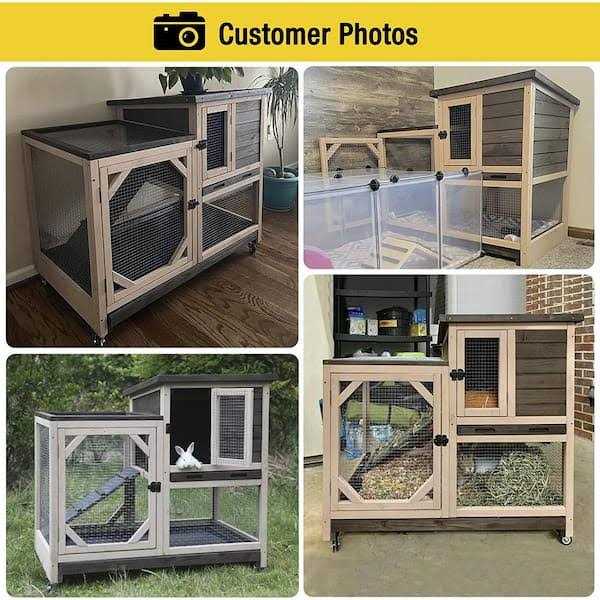Large Indoor Rabbit Hutch with Pull out Tray I316